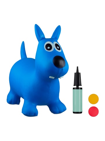relaxdays Hüpftier Hund in Blau