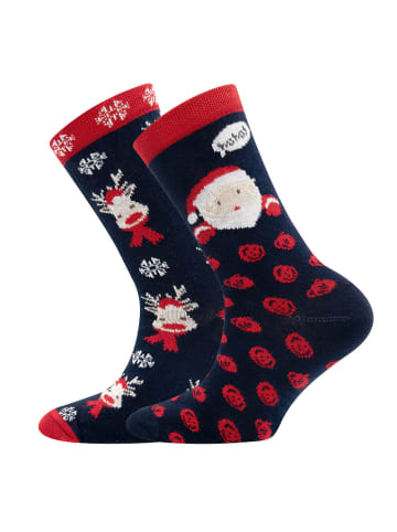 ewers 2er-Set Socken 2er Pack Rentiere/HoHoHo in bunt