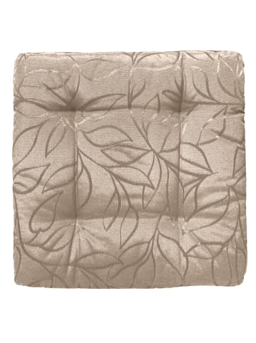 Erwin Müller Jacquard, Baumwollmischung Outdoor-Stuhlkissen Terrassa in cappuccino