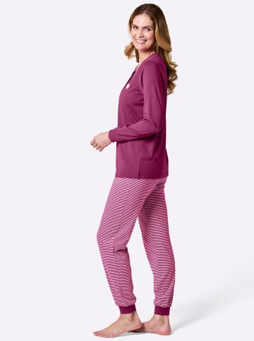 WITT WEIDEN Schlafanzüge in lavendel-weiß + erika-weiß