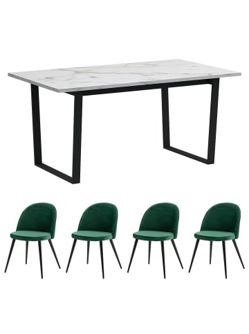 ebuy24 Essgruppe Tilst (5-teilig) Grün 160 x 90 cm