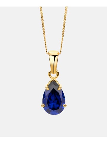 Diamant L'éternel Halskette aus 375 Gelbgold mit Saphir
