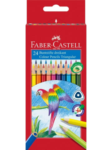 Faber-Castell Buntstift Freikant sortiert Packung mit 24 Stück Kartonetui