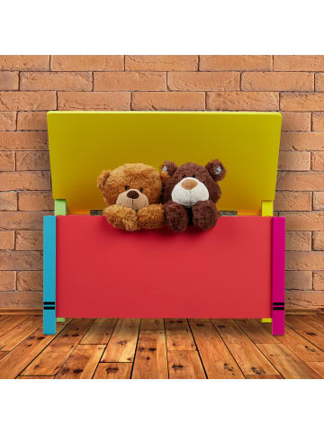 relaxdays Kindersitzbank in Bunt - (B)60 x (H)54,5 x (T)35 cm