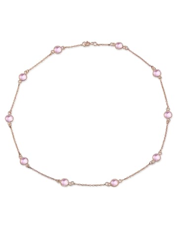 Ailoria LAVANDE halskette pink quarz in gold