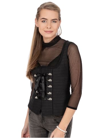 Krüger Dirndl Mieder 115066 in schwarz