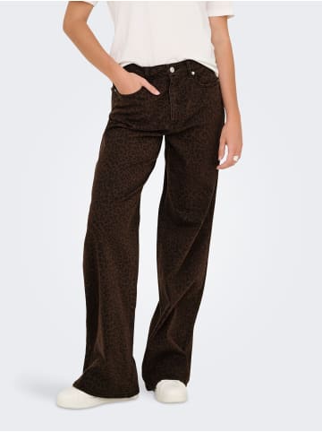 ONLY Jeans mit weitem Bein in Chicory Coffee