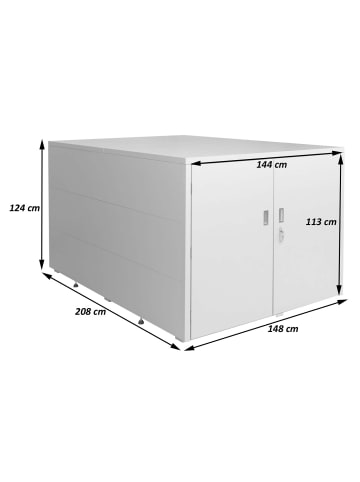 MCW 3er-Fahrradgarage P93, Anthrazit