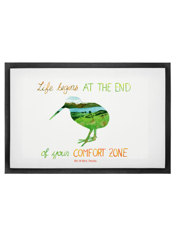 Mr. & Mrs. Panda Schmutzmatte Kiwi Neuseeland mit Spruch in Weiß