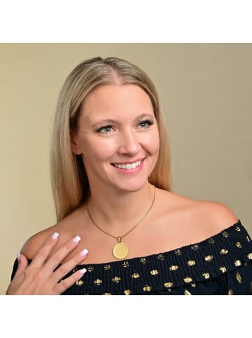 Adeliás Unisex Halskette mit Anhänger – aus Edelstahl in gold