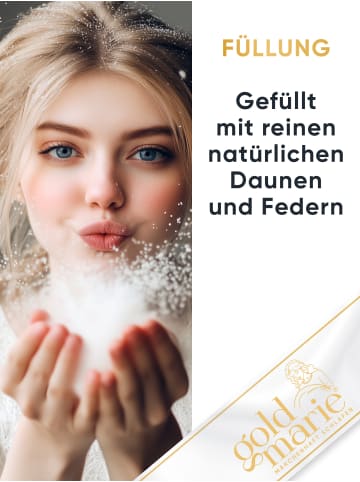 Goldmarie MARIE Kopfkissen ''FEST'' in Weiß