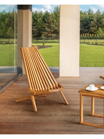 Beliani 2er-Set Gartenstuhl BELLANO in Braun