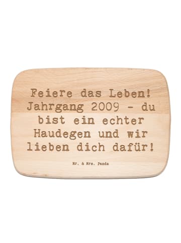 Mr. & Mrs. Panda Frühstücksbrett Spruch 2009 Geburtstag mit Spruch in Transparent