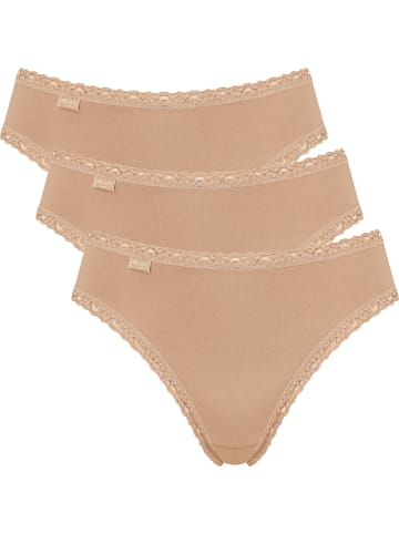Sloggi Baumwolle, Single-Jersey Slip 3er-Pack 24/7 Cotton Lace in haut