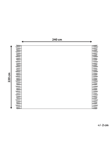 Beliani Kuscheldecke CHYAMA in Schwarz/Weiß - (W) 220 x (H) 0.5 x (L) 240 cm