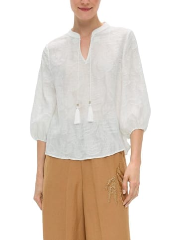 s.Oliver BLACK LABEL Langarmbluse in creme