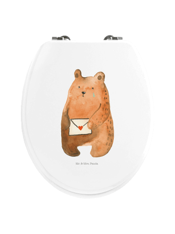 Mr. & Mrs. Panda WC Brille Bär Liebesbrief ohne Spruch in Weiß