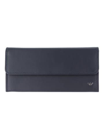 Golden Head Polo Geldbörse RFID Schutz Leder 19.5 cm in marineblau