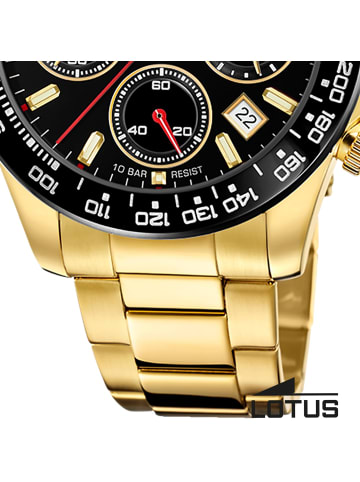 Lotus Chronograph-Armbanduhr Lotus Classic gold groß (ca. 43,5mm)