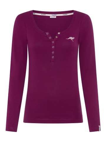 Kangaroos Langarmshirt in fuchsia
