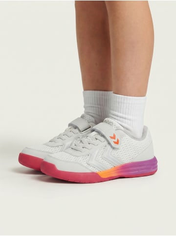 Hummel Klettverschluss Hallenschuh Multiplay Flex Innenbereich Kinder in WHITE/PINK