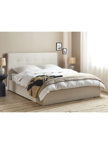 Beliani 2-tlg Doppelbett LORIENT in Beige