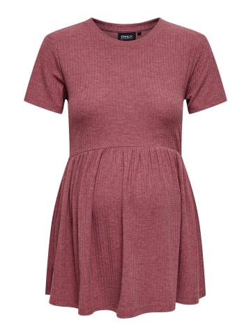 ONLY Top mit Schößchen in Rose Brown