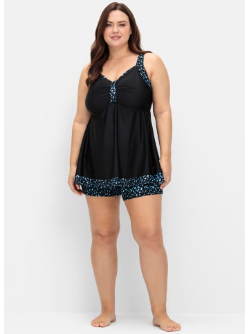 sheego Tankini-Oberteil in schwarz-gemustert