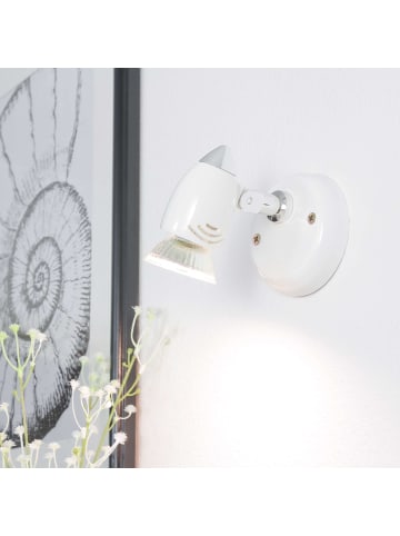 Licht-Erlebnisse Wandlampe (B)9 x (H)8.5 cm in Weiß