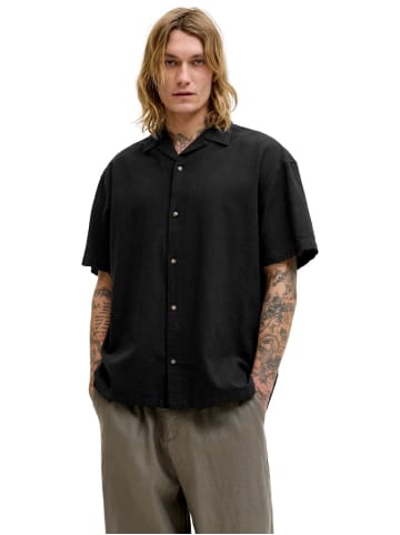 Jack & Jones Hemd JJESUMMER LINEN BLEND RESORT in Schwarz