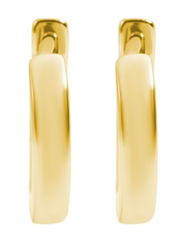 Adeliás Damen Ohrringe – Klappcreole aus 925 Silber in gold