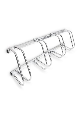 relaxdays 2 x Fahrradständer in Silber - (B)100 x (H)26 x (T)32 cm