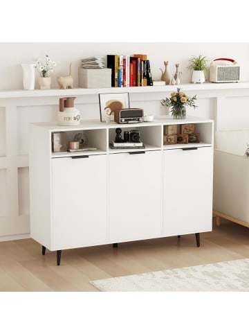 COSTWAY Sideboard 120 x 40 x 90 cm in Weiß