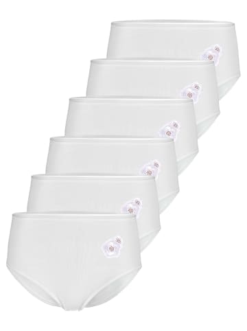 Nina von C. 6er Pack Taillenslip in weiss