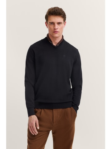 Bugatti Pullover V-Neck in schwarz