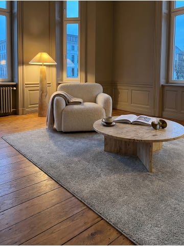 KADIMA DESIGN Teppich Kurzflor Waschbar Einfarbig MAIN Strapazierfähig OEKO-TEX in Creme