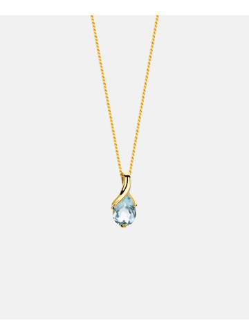 Diamant L'éternel Halskette aus 585 Gelbgold mit Topas