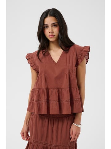 Kaffe Ärmellose Bluse KAvalerie Loose fit in Henna