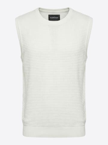 KOROSHI Herren boxershirt strickdruck in weiß