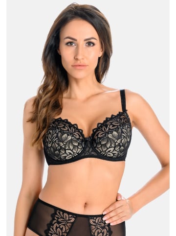 Teyli Halbgepolsterter Bügel-BH mit floraler Spitze Fransua in schwarz