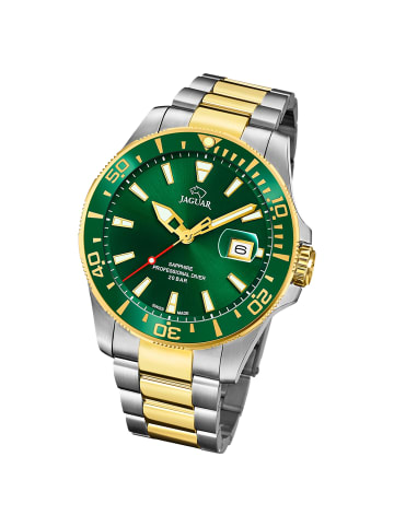Jaguar Analog-Armbanduhr Jaguar Pro Diver silber, gold groß (ca. 43,5mm)