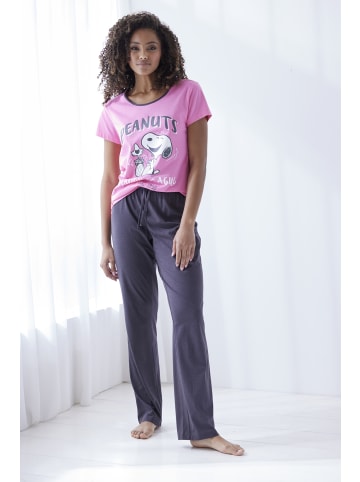 Peanuts Pyjama in pink-schwarz