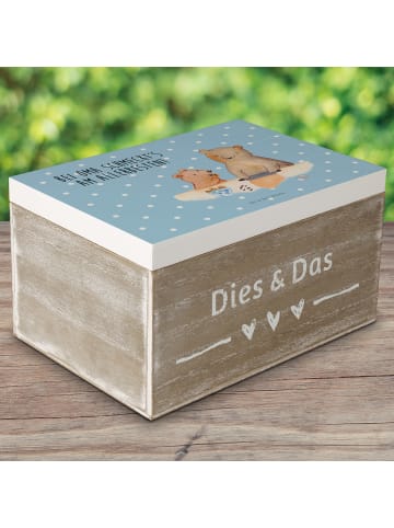 Mr. & Mrs. Panda Aufbewahrungsbox Oma Backen mit Spruch in Blau Pastell