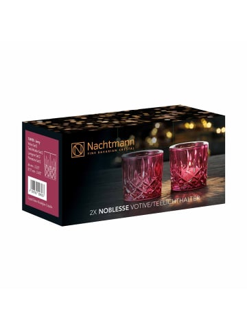 Nachtmann 2er Set Teelichthalter Noblesse Votives ø 7,1 x 6,6 cm in Berry