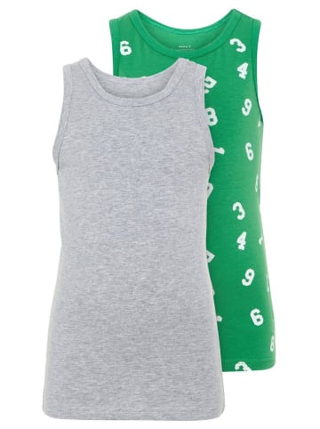 name it Jungen Unterhemden 2er Pack "Numbers" in Grün