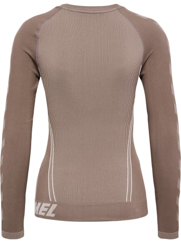 Hummel Hummel T-Shirt L/S Hmlte Multisport Damen Schnelltrocknend Nahtlosen in CHATEAU GRAY/DRIFTWOOD MELANGE