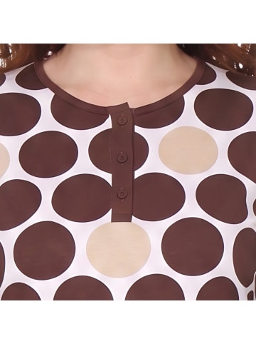 NORMANN Single-Jersey Nachthemd in braun