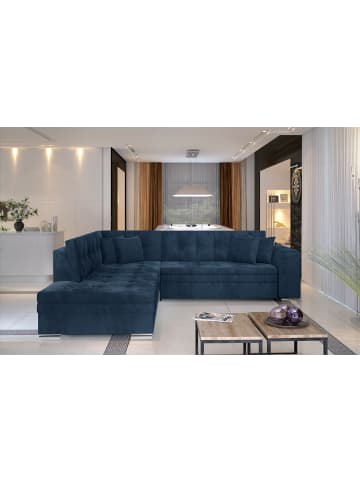 MF Design Piri Recamiere Links in Navyblau -  (L) 260 x (B) 260 x (H) 78 cm