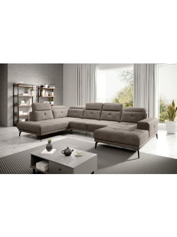 MF Design Brita Recamiere Links in Braun -  (L) 205 x (B) 350 x (H) 107 cm