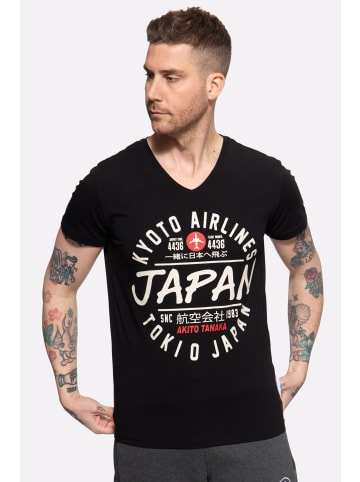 Akito Tanaka Akito Tanaka T-Shirt mit Frontprint Flight in schwarz